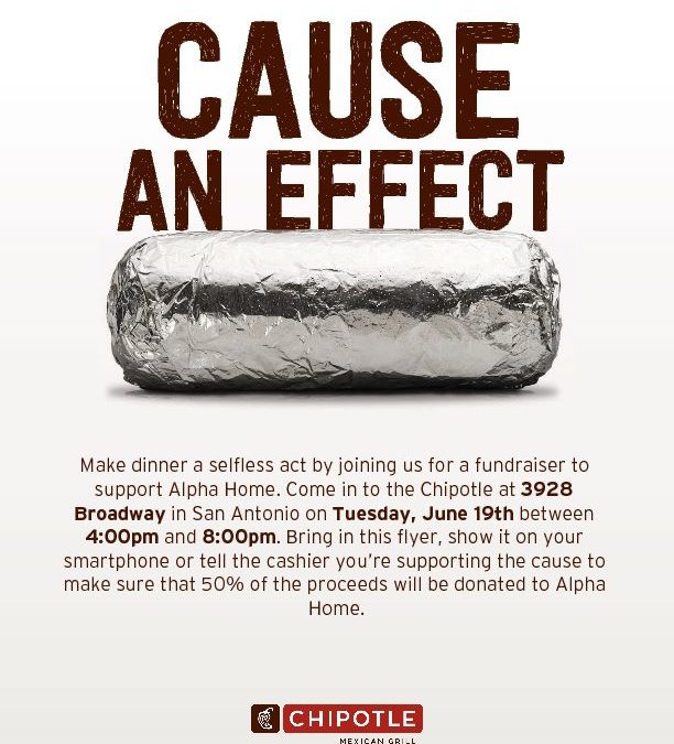 Make dinner a selfless act, join us for a fundraiser at Chipotle!